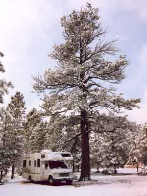 Sneeuw in Bryce Canyon NP