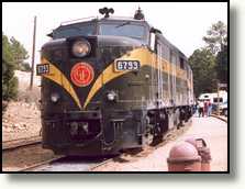 Lokomotief van de Grand Canyon Railway