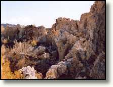 Close-up van een tufa